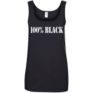 100% BLACK | Tank Top-Apparel-Swagtastic Gear