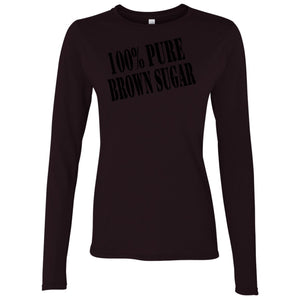 100% PURE BROWN SUGAR | Long Sleeve Tee-Apparel-Swagtastic Gear