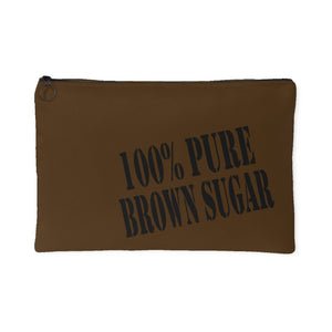 100% Pure Brown Sugar | Small Cosmetic Bag or Large Clutch-Accessory Pouches-Swagtastic Gear