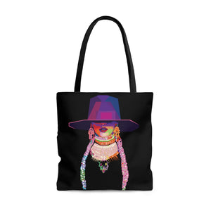 Beyonce Conversation Mosiac  | Tote: Black