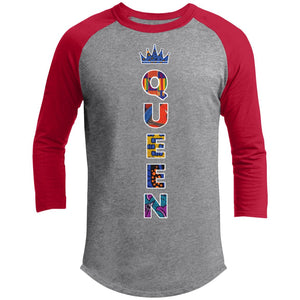 queen ANKARAAsset 8 | ?? Sleeve Raglan Tee-T-Shirts-Swagtastic Gear