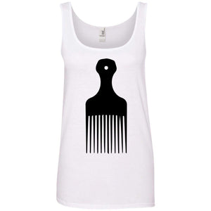 Afro Pick- Natural Hair | Tank Top-Apparel-Swagtastic Gear