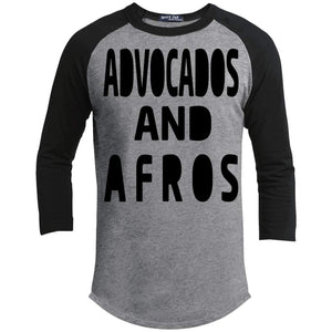 Avocados and Afros | 3/4 Sleeve Raglan Tee-Apparel-Swagtastic Gear