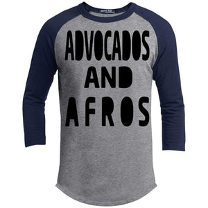 Avocados and Afros | 3/4 Sleeve Raglan Tee-Apparel-Swagtastic Gear