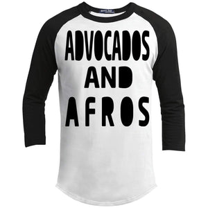 Avocados and Afros | 3/4 Sleeve Raglan Tee-Apparel-Swagtastic Gear