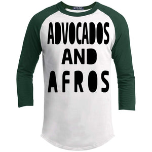 Avocados and Afros | 3/4 Sleeve Raglan Tee-Apparel-Swagtastic Gear