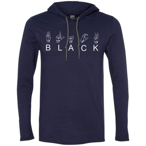 B L A C K - American Sign Language (ASL) | T-shirt Hoodie-Apparel-Swagtastic Gear