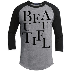 BEAUTIFUL | 3/4 Sleeve Raglan Tee-Apparel-Swagtastic Gear