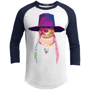 Beyonce Conversation Mosiac | ?? Sleeve Raglan Tee-T-Shirts-Swagtastic Gear