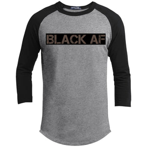 BLACK AF | ?? Sleeve Raglan Tee-T-Shirts-Swagtastic Gear