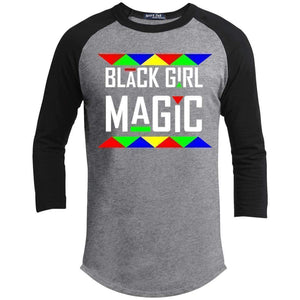 Black Girl Magic | ?? Sleeve Raglan Tee-T-Shirts-Swagtastic Gear