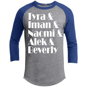 Black Supermodels | ?? Sleeve Raglan Tee-T-Shirts-Swagtastic Gear