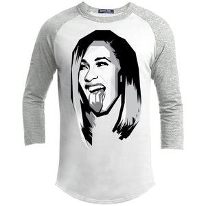 Cardi B Black & White | ?? Sleeve Raglan Tee-T-Shirts-Swagtastic Gear