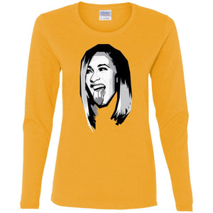 Cardi B Black & White | Long Sleeve Tee-Apparel-Swagtastic Gear