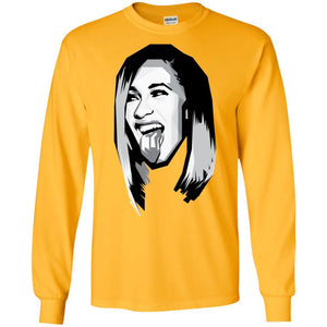 Cardi B Black & White | Long Sleeve Tee-Apparel-Swagtastic Gear