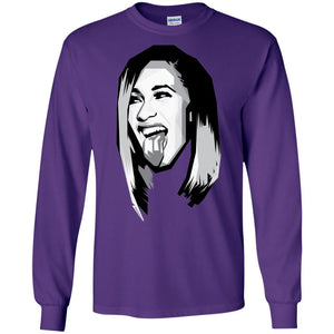 Cardi B Black & White | Long Sleeve Tee-Apparel-Swagtastic Gear