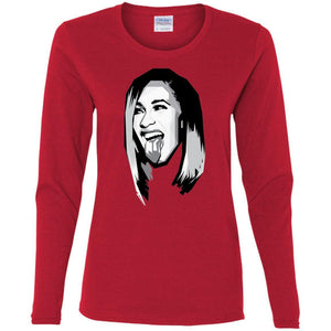 Cardi B Black & White | Long Sleeve Tee-Apparel-Swagtastic Gear