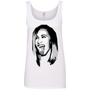 Cardi B Black & White | Tank-Apparel-Swagtastic Gear