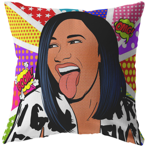 Cardi B- Party, B! | Pillow (Insert included!)-Pillows Multi-Swagtastic Gear