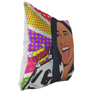 Cardi B- Party, B! | Pillow (Insert included!)-Pillows Multi-Swagtastic Gear