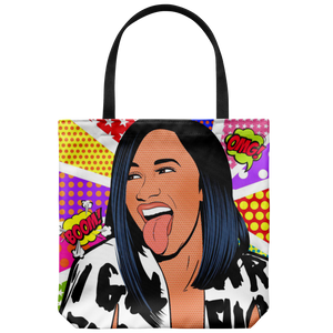 Cardi B Party I Pity the Fool Mosiac | Tote-Tote Bags-Swagtastic Gear