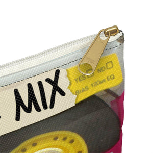 Clearly Old School Music Mixtape | Small Cosmetic Bag or Large Clutch-Bags-Swagtastic Gear