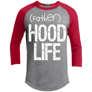 (father)HOOD LIFE | 3/4 Sleeve Raglan Tee-Apparel-Swagtastic Gear