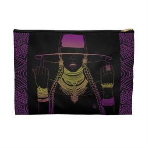 Middle Fingers Up | Small Cosmetic Bag or Large Clutch - Pink Lemonade