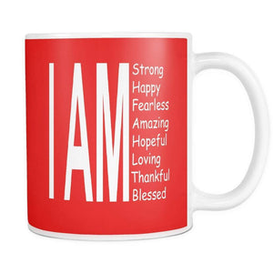 I Am: Strong, Happy, and Amazing- Daily Coffee Affirmations | Mug-Drinkware-Swagtastic Gear