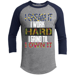 I DREAM IT Ankara Style | ?? Sleeve Raglan Tee-T-Shirts-Swagtastic Gear