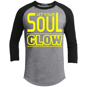 Let Your SOUL GLOW | 3/4 Sleeve Raglan Tee-Apparel-Swagtastic Gear