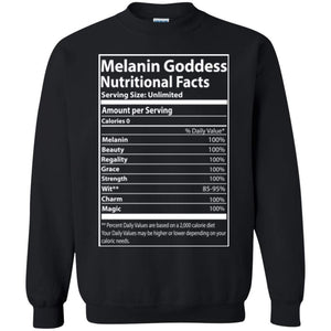 Melanin Goddess Nutritional Facts | Sweatshirt or Hoodie-Apparel-Swagtastic Gear