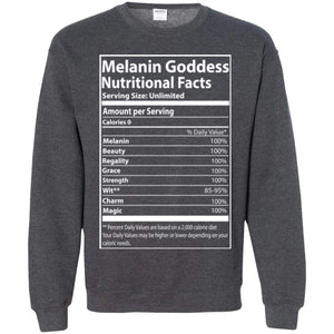 Melanin Goddess Nutritional Facts | Sweatshirt or Hoodie-Apparel-Swagtastic Gear