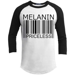 MELANIN: Priceless | ?? Sleeve Raglan Tee-T-Shirts-Swagtastic Gear