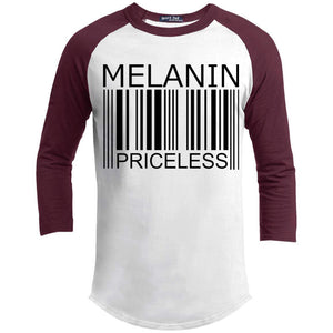 MELANIN: Priceless | ?? Sleeve Raglan Tee-T-Shirts-Swagtastic Gear