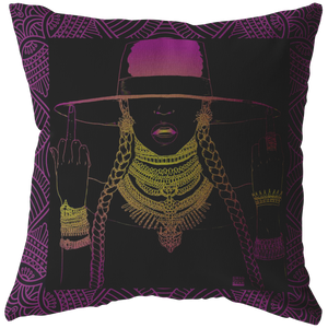 Middle Fingers Up -Beyonce | Pillow (Insert Included!)- PINK LEMONADE-Pillows Multi-Swagtastic Gear