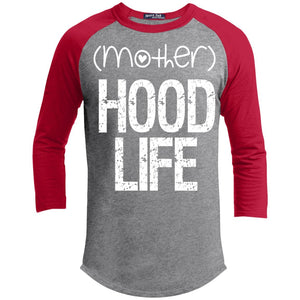 (mother)HOOD LIFE | 3/4 Sleeve Raglan Tee-Apparel-Swagtastic Gear