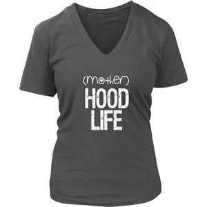 (mother)HOOD LIFE | v-neck Tee-T-shirt-Swagtastic Gear