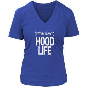 (mother)HOOD LIFE | v-neck Tee-T-shirt-Swagtastic Gear