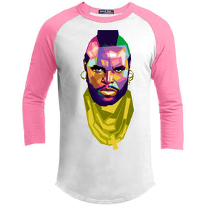 Mr. T - I Pity the Fool Mosiac | ?? Sleeve Raglan Tee-T-Shirts-Swagtastic Gear