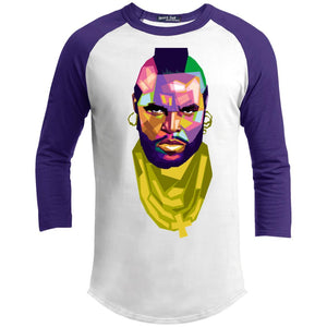 Mr. T - I Pity the Fool Mosiac | ?? Sleeve Raglan Tee-T-Shirts-Swagtastic Gear