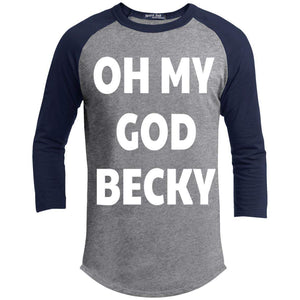 Oh My God Becky | ?? Sleeve Raglan Tee-T-Shirts-Swagtastic Gear