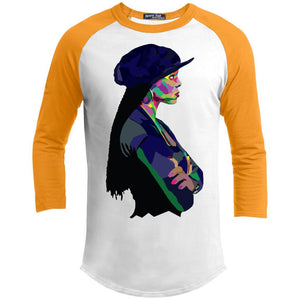 Poetic Janet | ?? Sleeve Raglan Tee-T-Shirts-Swagtastic Gear