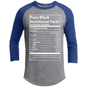 Pure Black Nutritional Facts | ?? Sleeve Raglan Tee-T-Shirts-Swagtastic Gear