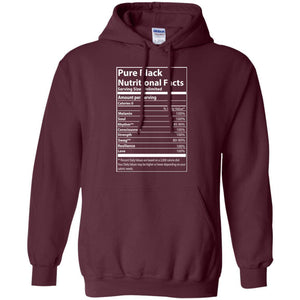 Pure Black Nutritional Facts | Sweatshirt or Hoodie-Apparel-Swagtastic Gear