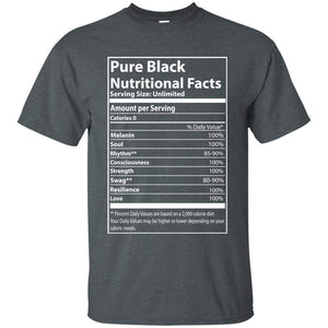 Pure Black Nutritional Facts | Tee-Apparel-Swagtastic Gear