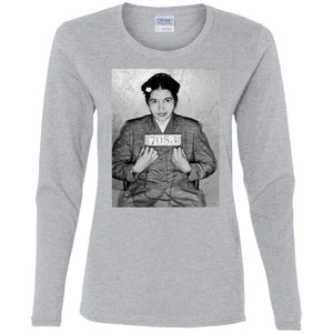 Rosa Parks Mugshot | Long Sleeve Tee-Apparel-Swagtastic Gear