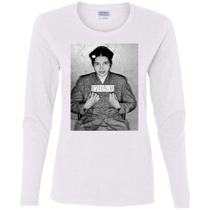 Rosa Parks Mugshot | Long Sleeve Tee-Apparel-Swagtastic Gear