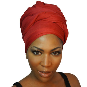 Stretch Jersey Knit Head Wrap - Crimson-Headwraps-Swagtastic Gear