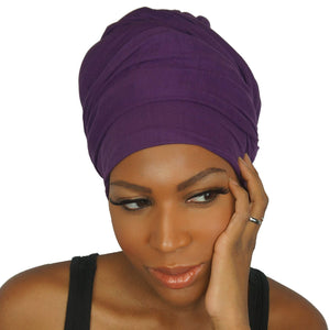 Stretch Jersey Knit Head Wrap - Royal Purple-Headwraps-Swagtastic Gear